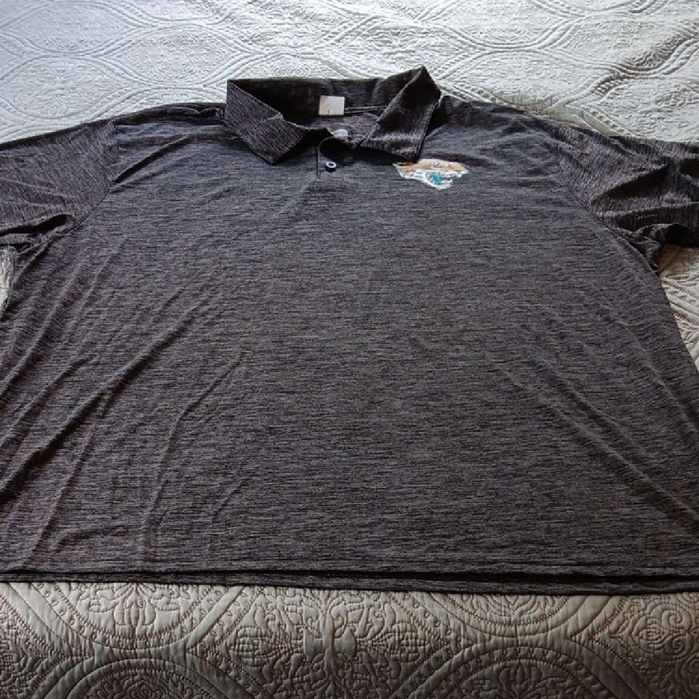 NFL Jacksonville Jaguars Men's Gray Polo Shirt 3XL